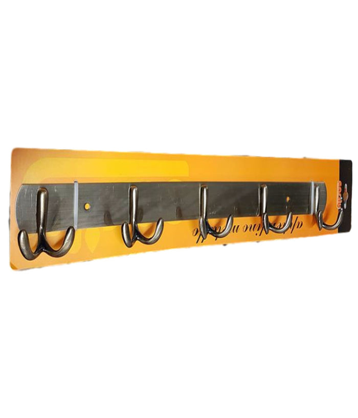 Attaccapanni Appendi Abiti Asciugamani Parete Ottone Antico 5 Posti Doppio         