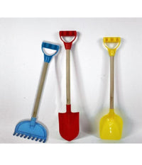 Attrezzi Mare Spiaggia Manico In Legno Pala Rastrello Vanga 3 Modelli Assortiti         
