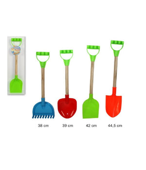 Attrezzi Per Mare Con Manico In Legno Spiaggia Pala Rastrello Vanga 4 Modelli         
