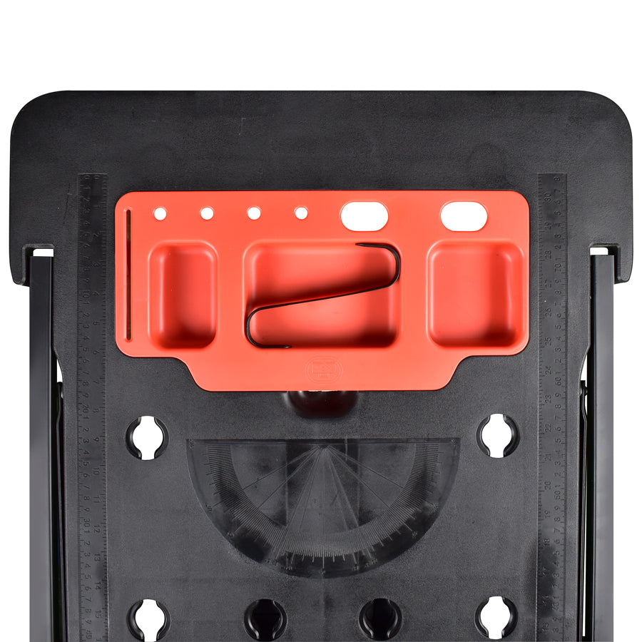 Tavolo da lavoro multifunzione 5in1 tavolo da officina pieghevole e portatile | banco da lavoro | cavalletto telescopico | trabattello | carrello sottomacchina | carrello porta pacchi