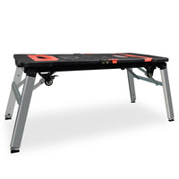 Tavolo da lavoro multifunzione 5in1 tavolo da officina pieghevole e portatile | banco da lavoro | cavalletto telescopico | trabattello | carrello sottomacchina | carrello porta pacchi