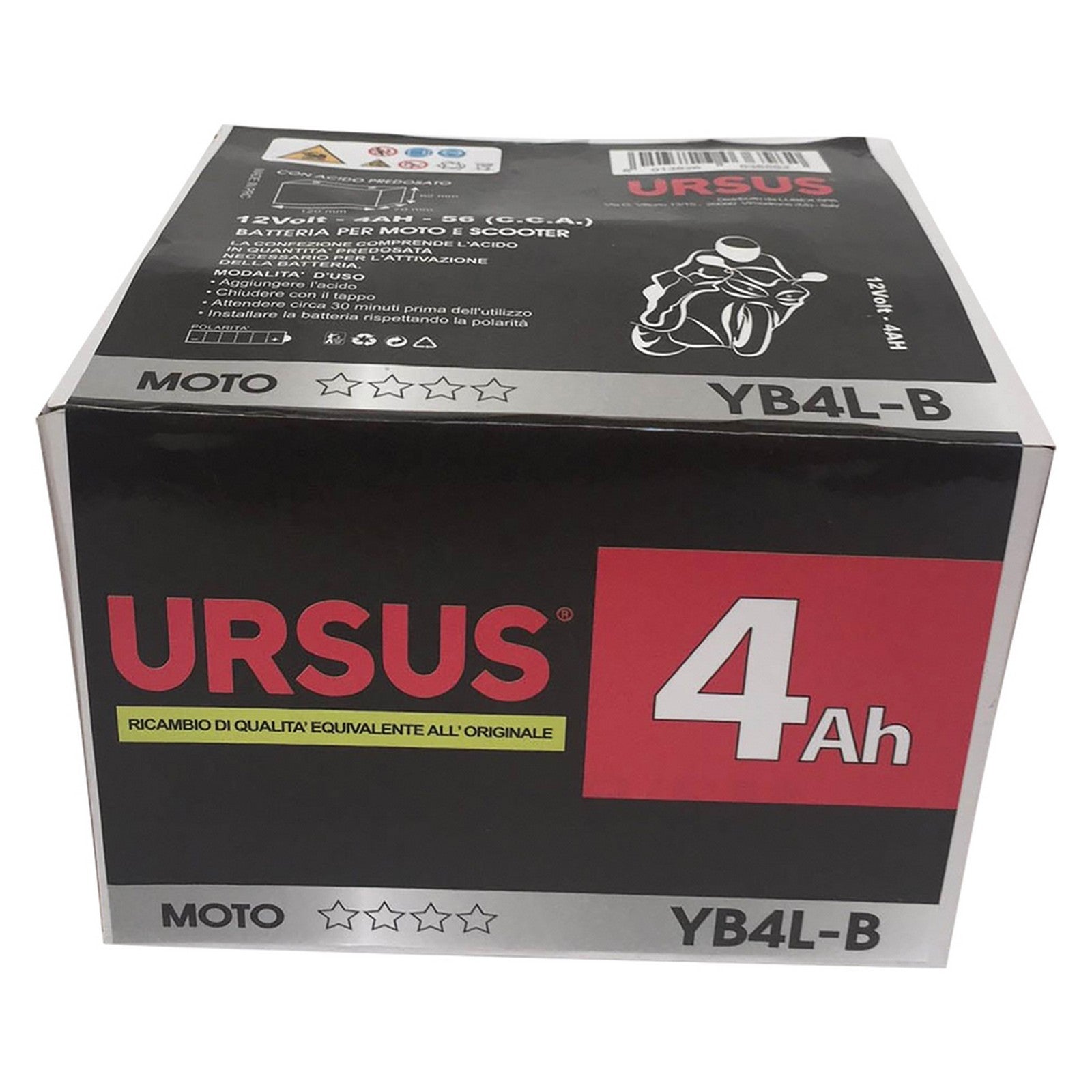 batteria per moto 'ursus' 3 ah - mm 120 x 70 x 92 cod:ferx.6060534nlm