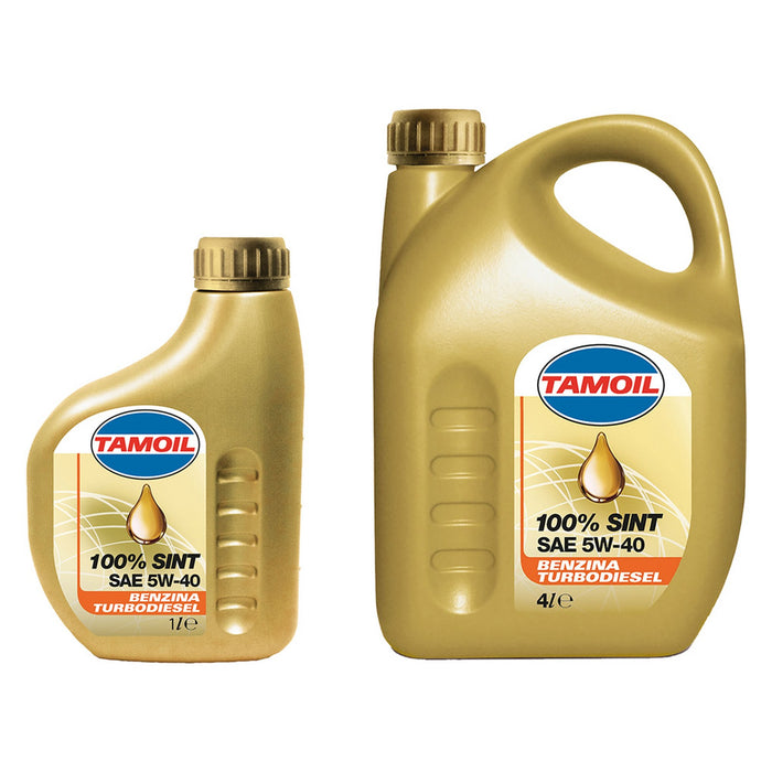 olio motore per autovetture 'tamoil 100% sint' 5w40 - lt. 4 cod:ferx.6060507nlm