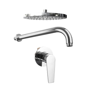 Set doccia cromato - Miscelatore incasso Audrey con braccio e soffione 20 cm