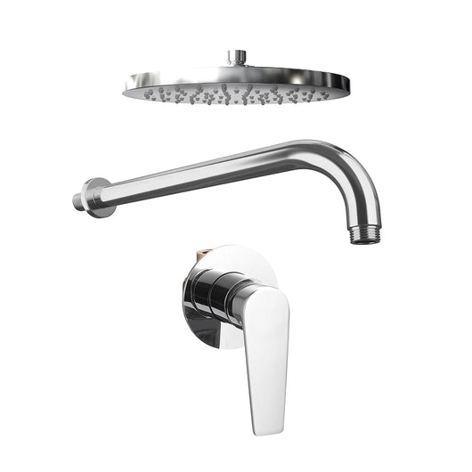 Set doccia cromato - Miscelatore incasso Audrey con braccio e soffione 20 cm