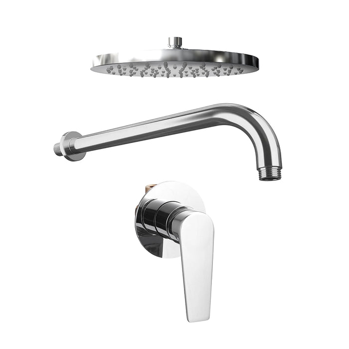 Set doccia cromato - Miscelatore incasso Audrey con braccio e soffione 20 cm