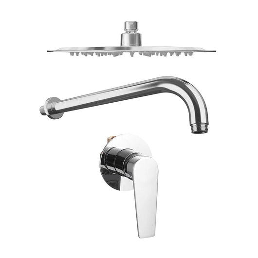 Set doccia cromato - Miscelatore incasso Audrey con braccio e soffione slim 20 cm