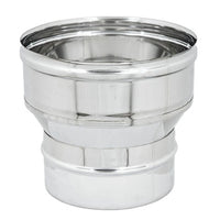 Aumento inox da m 120 a f variabile spessore 6 decimi aisi 304, diametro 140mm