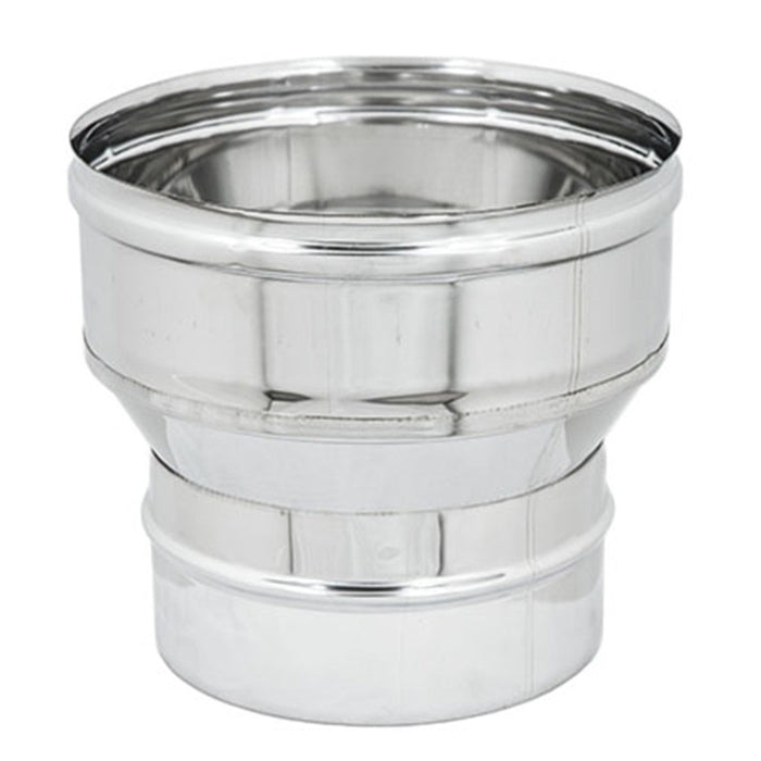 Aumento inox da m 120 a f variabile spessore 6 decimi aisi 304, diametro 140mm