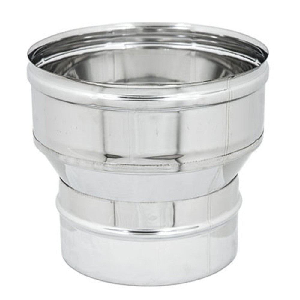 Aumento inox da m 130 a f variabile spessore 6 decimi aisi 304, diametro 250mm