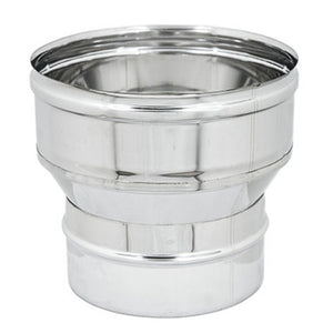 Aumento inox da m 150 a f variabile spessore 6 decimi aisi 304, diametro 230mm