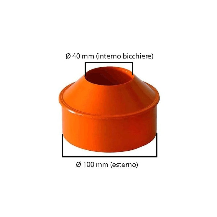 Aumento interno concentrico in pvc : Diametro - 40x100
