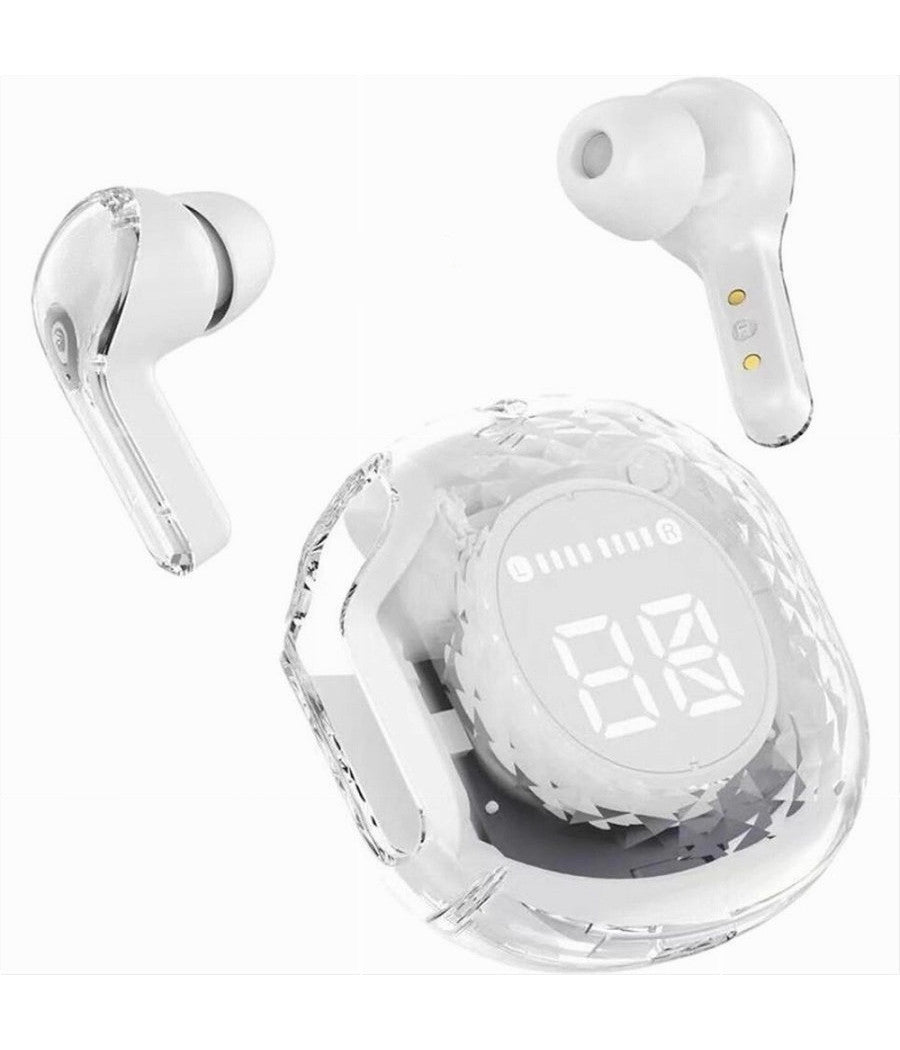 Auricolari Bluetooth 5.3 Trasparenti Ultrapods Pro Con Cofanetto Di Ricarica Led         