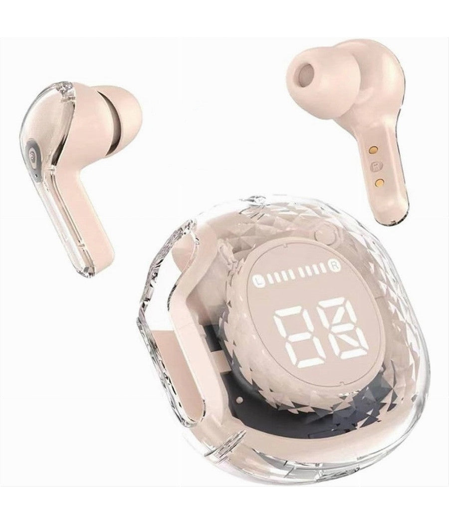 Auricolari Bluetooth 5.3 Trasparenti Ultrapods Pro Con Cofanetto Di Ricarica Led         