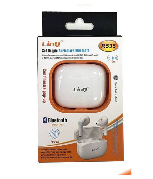Auricolari Cuffie Bluetooth Wireless Controllo Touch Con Scatola Di Ricarica R535         