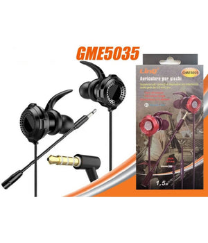 Auricolari Cuffie Gaming Jack 3,5mm Console Pc Per Giochi Filo 1.5 Mt Gme5035         