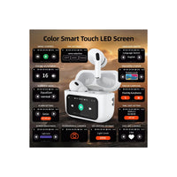 Trade Shop - Auricolari In-ear Cuffie Tws Bluetooth Wireless V5.4 Custodia Lcd Touch Screen -