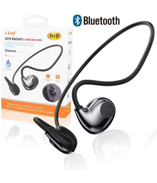 Auricolari Sportivi Conduzione Ossea Cuffie Bluetooth Senza Fili Hi8 Android Ios         