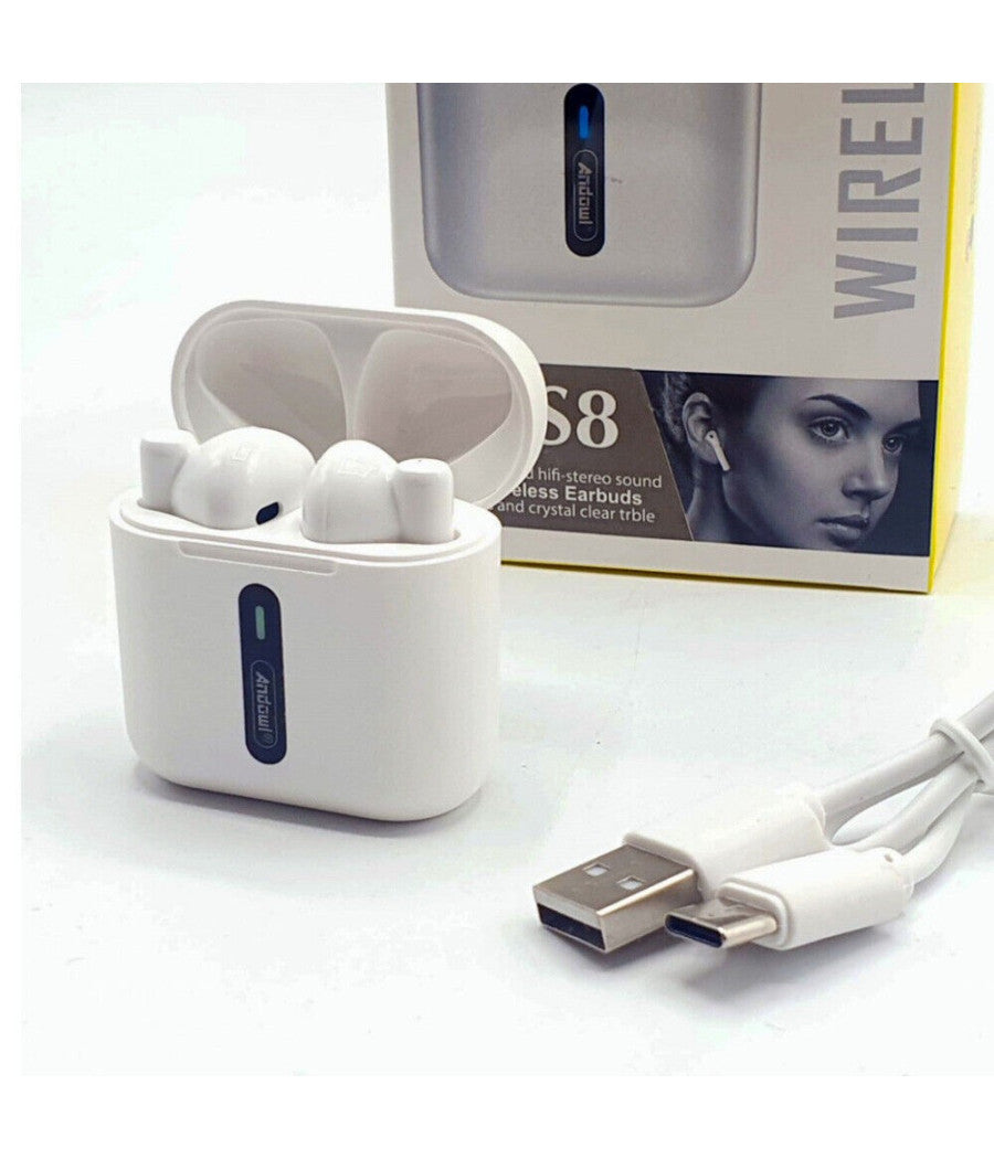 Auricolari Wireless Bluetooth 5.2 Cuffie Per Samsung Huawei Android Iphone Bqs8         