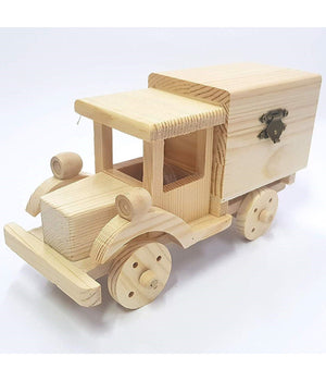 Auto Camion In Legno  64891 Scatola Portagioie Porta Gioie Cofanetto Decoupage         