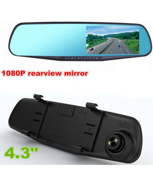 Auto Rearview Specchietto Dvr Telecamera Full Hd 1080p 4.3 "lcd Con Retro Cam         