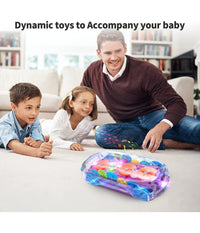 Auto Vettura Trasparente Con Ingranaggi A Vista Luce Illuminazione A Led Q-66107         