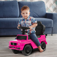 Auto a spinta per bambini con licenza tettuccio regolabile, Carrozzina e auto camminante per bambini 12-36 mesi Rosa-Biciclette e tricicli