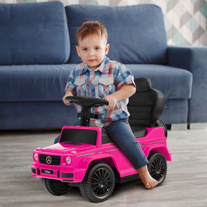 Auto a spinta per bambini con licenza tettuccio regolabile, Carrozzina e auto camminante per bambini 12-36 mesi Rosa-Biciclette e tricicli