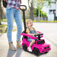 Auto a spinta per bambini con licenza tettuccio regolabile, Carrozzina e auto camminante per bambini 12-36 mesi Rosa-Biciclette e tricicli