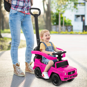 Auto a spinta per bambini con licenza tettuccio regolabile, Carrozzina e auto camminante per bambini 12-36 mesi Rosa-Biciclette e tricicli