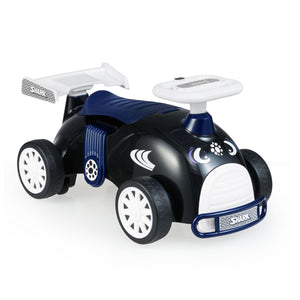 Auto cavalcabile giocattolo scorrevole a piedi con musica e scomparto nascoasto-Auto giocattolo con ruote universali Nero e bianco