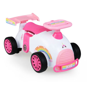 Auto cavalcabile giocattolo scorrevole a piedi con musica e scomparto nascoasto, Auto giocattolo con ruote universali Rosa-Macchinine giocattoli