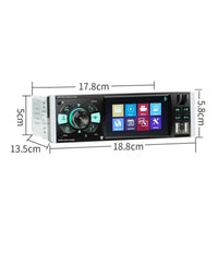 Autoradio 1 Din Display Tft 4.1" Stereo 45wx4 Bluetooth Usb Aux Mp3 Media 4051ai         