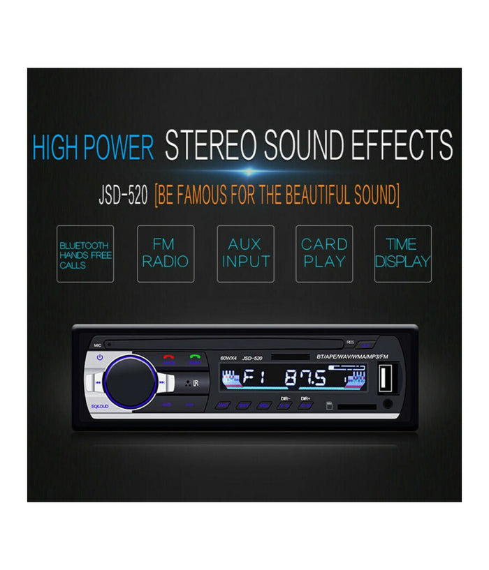 Autoradio Lettore Mp3 Ca001b Sistema Audio Auto Universale 1 Din Bluetooth Aux         