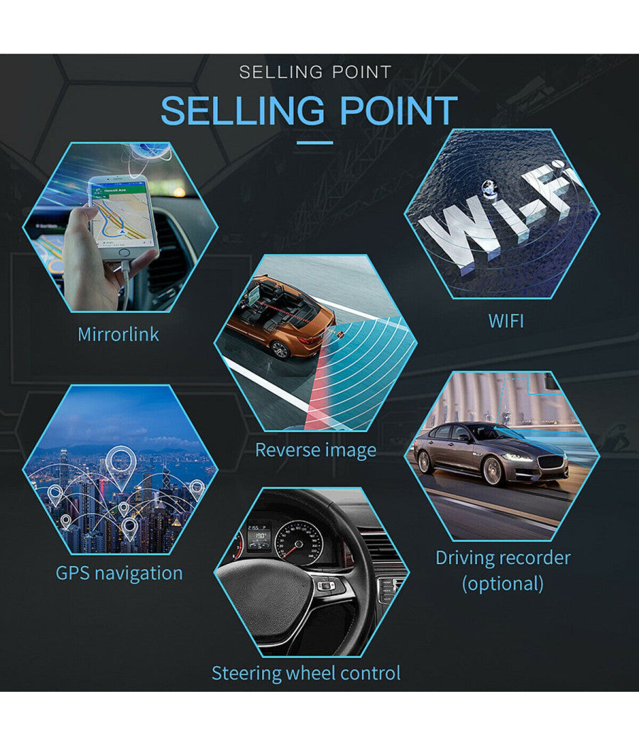 Autoradio Stereo 2 Din 7" Touch Screen Bluetooth Aux Usb Sd Lettore Mp5 Q-ca005         