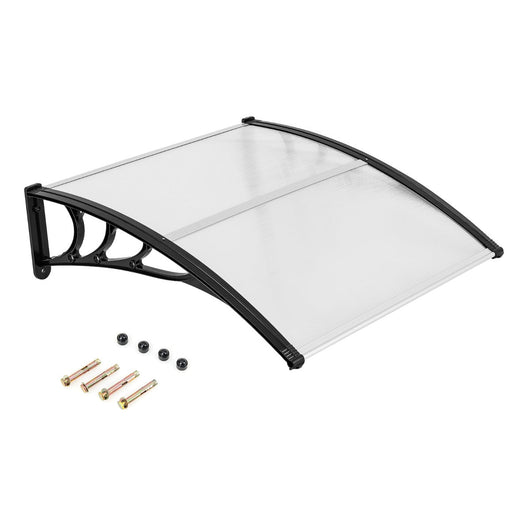 Tenda da sole per finestre e porte 102 x 99 x 28 cm resistente alle intemperie e con portata di 20 kg design moderno in policarbonato bianco 20_0010449