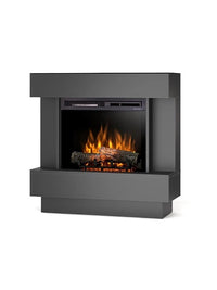 Caminetto elettrico da pavimento a libera installazione a LED Nero - AVALONE