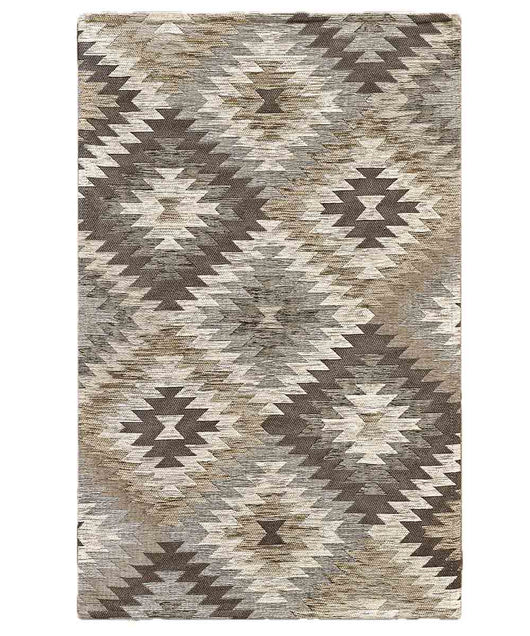 Tappeto moderno AVANA BEIGE geometrico etnico kilim, Tappeto arredo ingresso camera da letto lavabile anti-scivolo cm.85x150