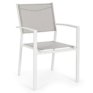 Sedia Da Giardino con Braccioli BIZZOTTO HILDE C-BR Cloud In Alluminio