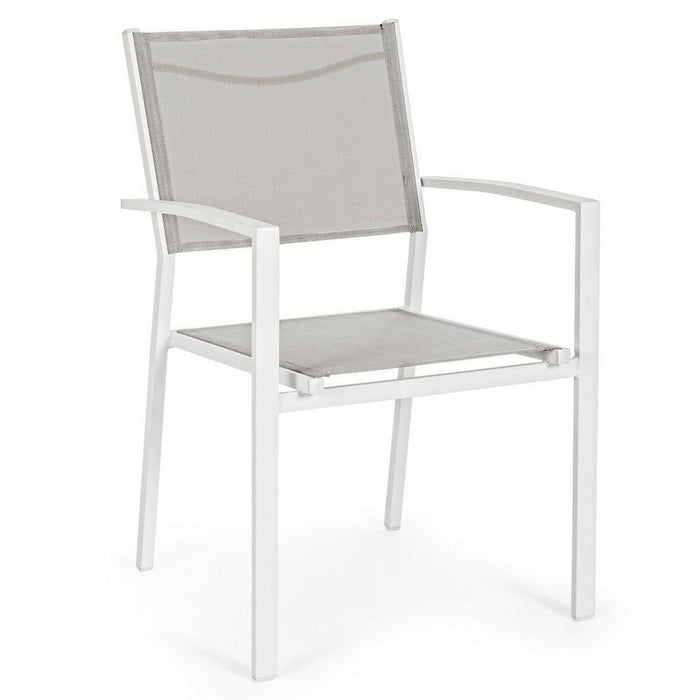 Sedia Da Giardino con Braccioli BIZZOTTO HILDE C-BR Cloud In Alluminio