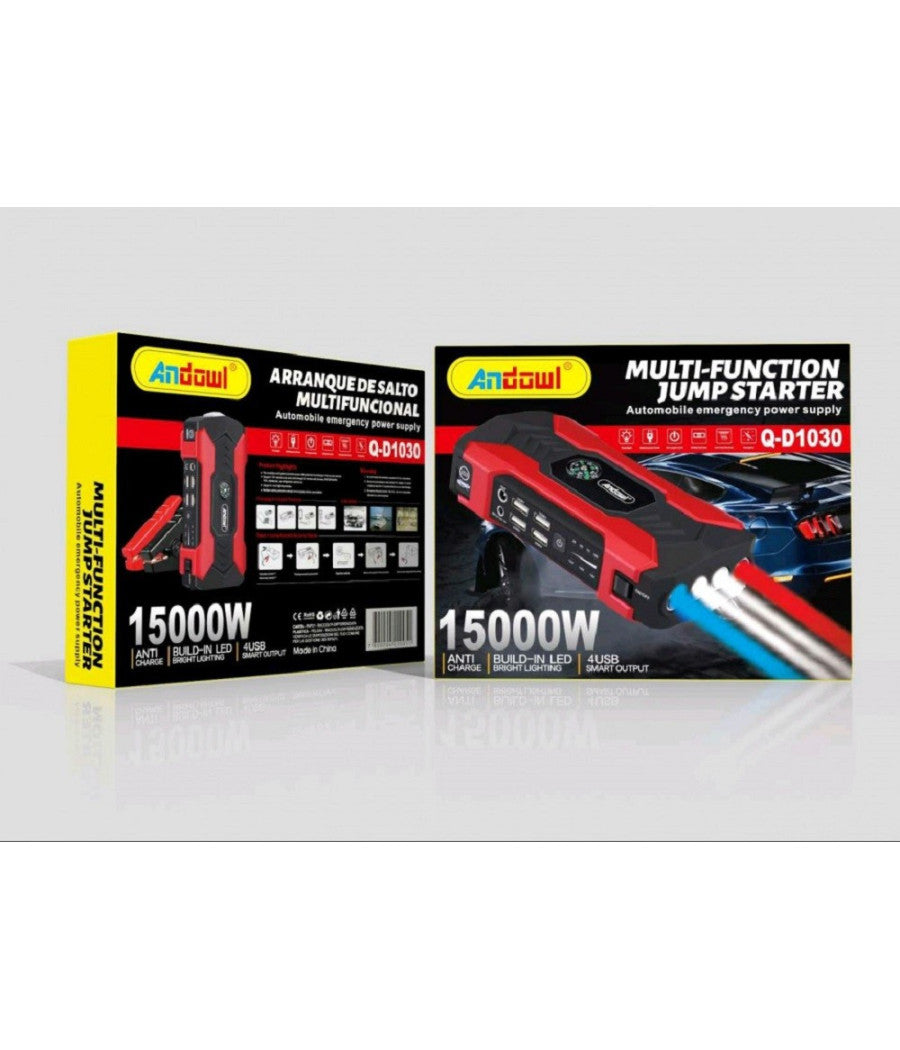 Avviamento Per Auto Multifunzionale Jump Batteria Esterna Torcia 15000ma Q-d1030         