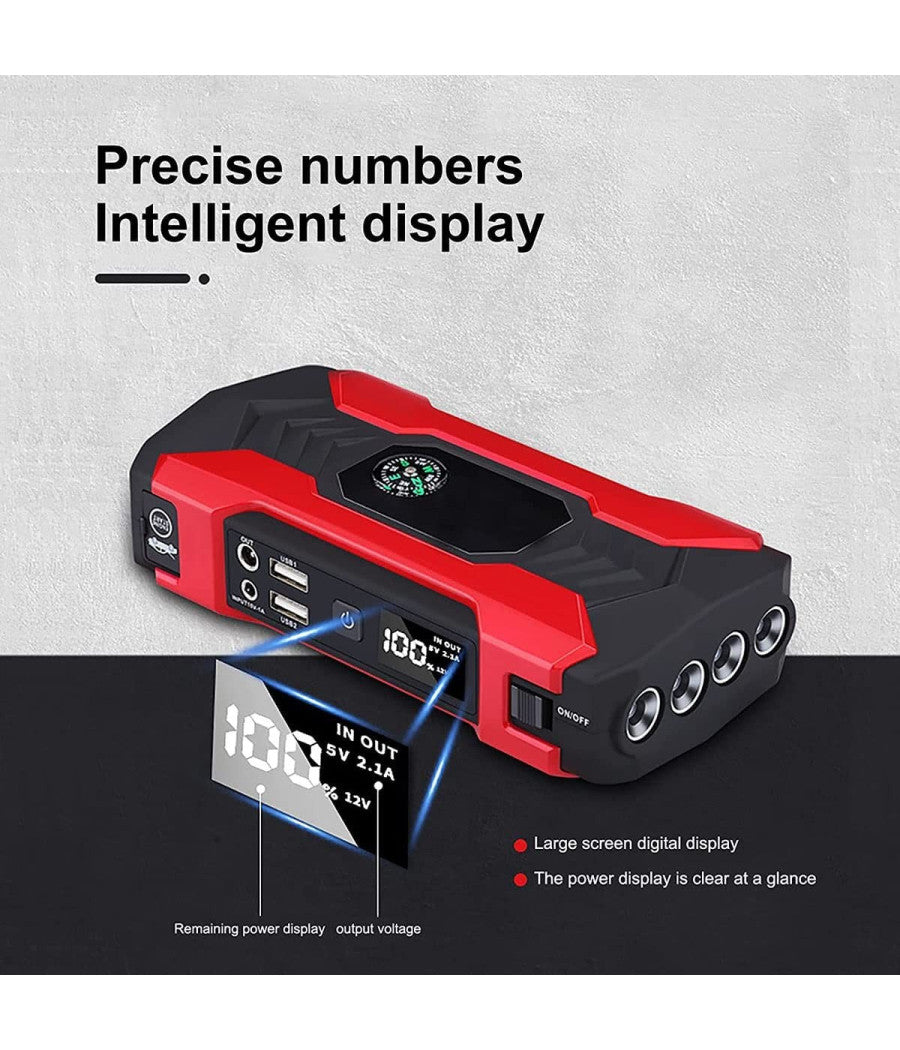 Avviamento Per Auto Multifunzionale Jump Batteria Esterna Torcia 15000ma Q-d1030         