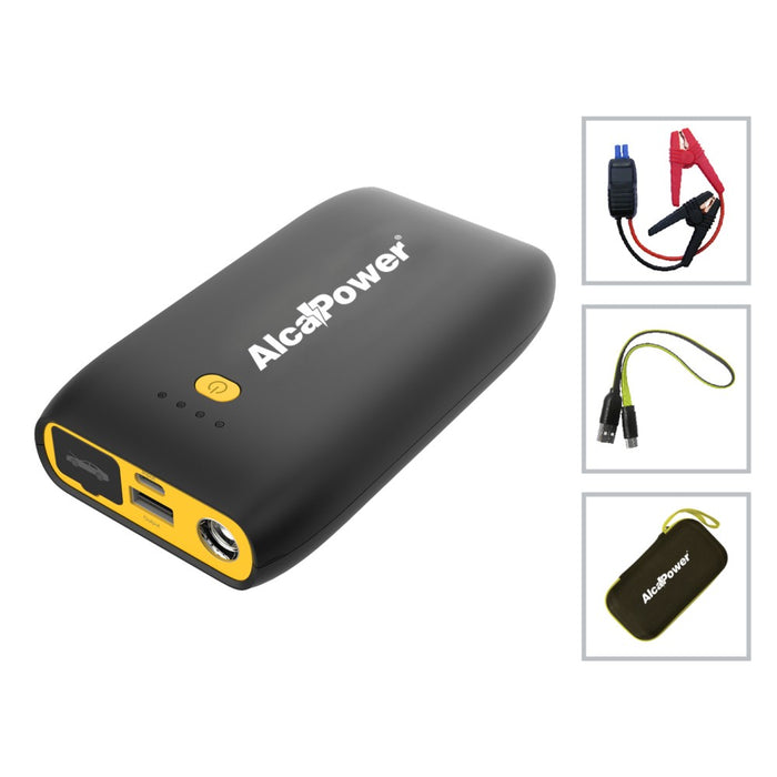 Avviatore d'Emergenza Tascabile 800A (QDSP) - Power Bank Fast Charge e Torcia SOS - Per Auto e Moto 12V