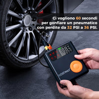 Avviatore di emergenza con compressore d'aria, 2000A avviatore di batteria per auto 12V con gonfiatore digitale-Accessori per veicoli