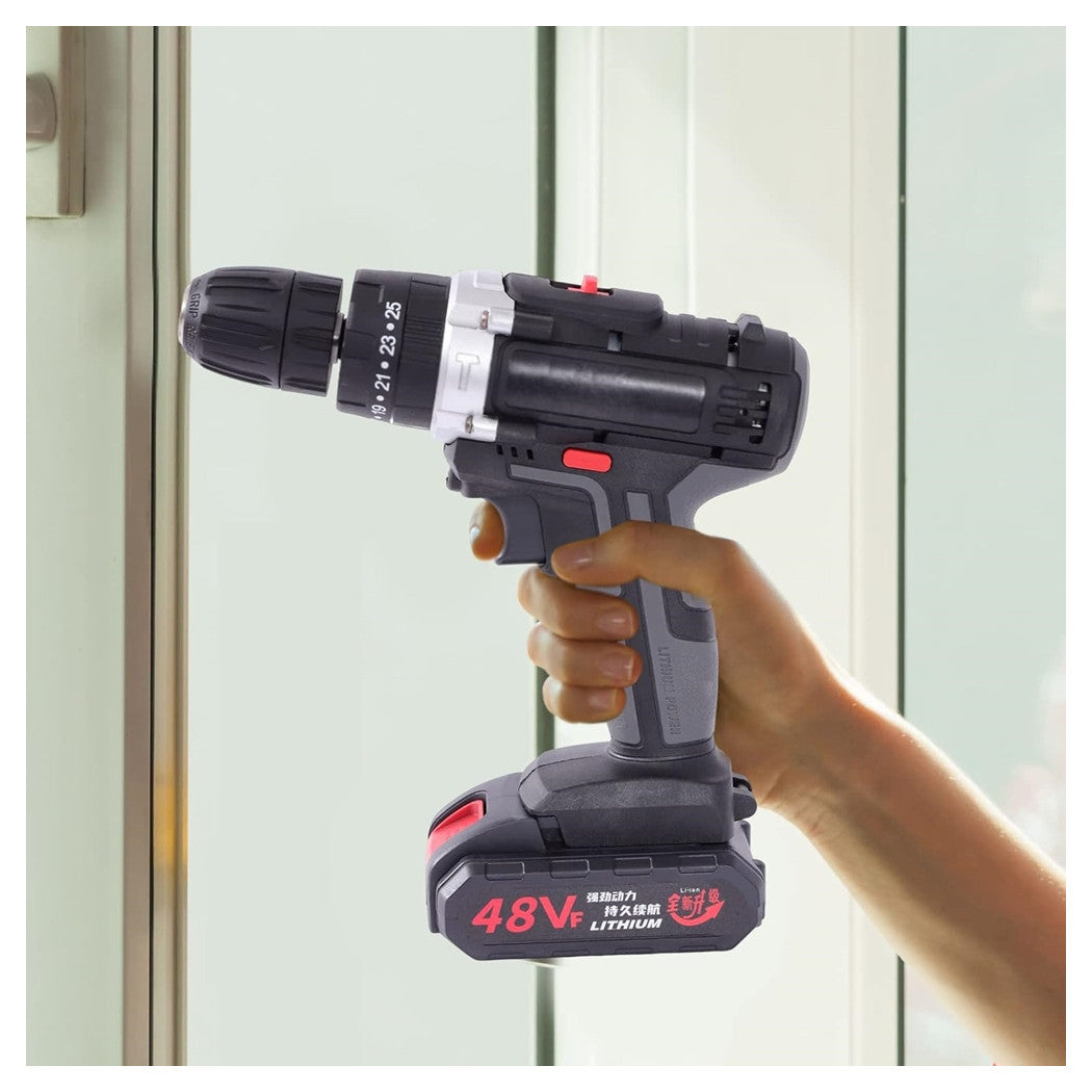 Trade Shop - Avvitatore A Batteria 48v Trapano Cacciaviti Per Installazione Tv Tenda Lampadine         
