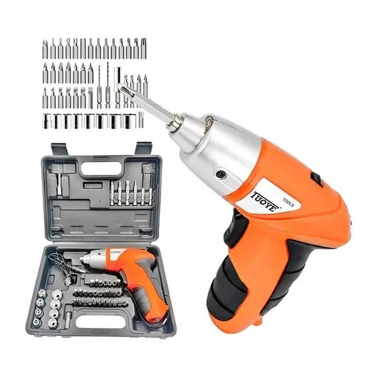 Avvitatore Cacciavite Elettrico A Batteria Trapano Con 38 Punte E Torcia Led