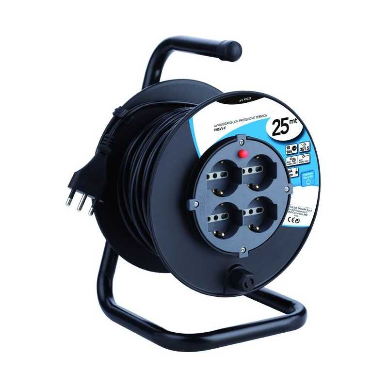 Avvolgicavi 4 Prese Bricolage 10/16A+T 3X1,5 25 m Art. 49027
