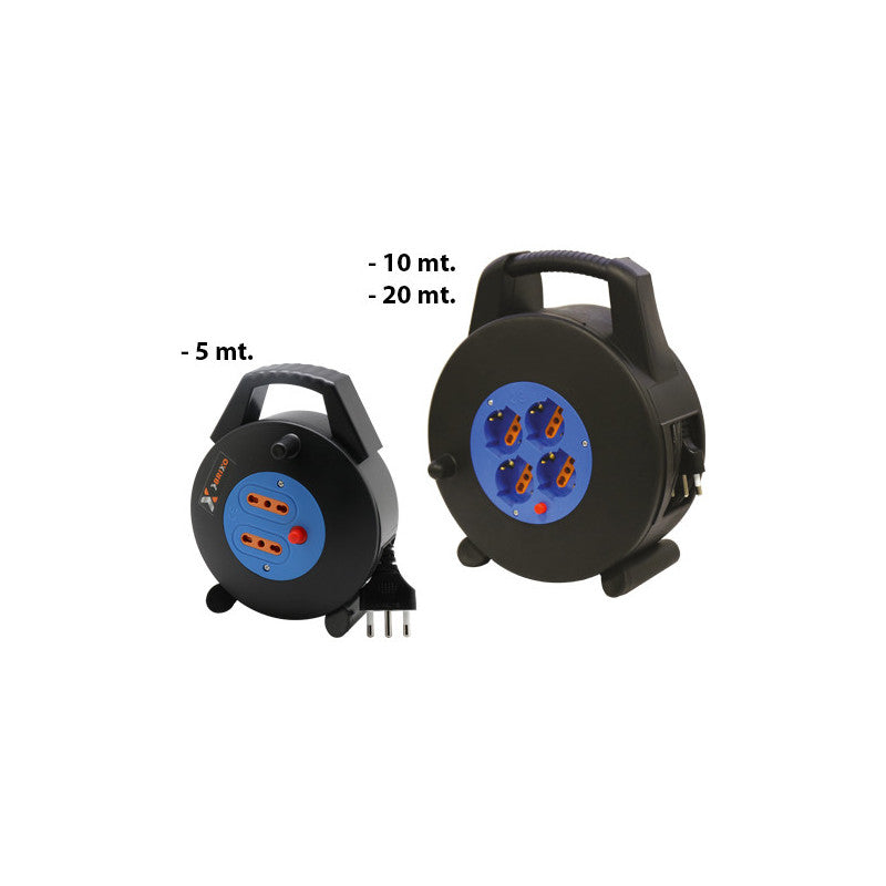 Avvolgicavo Brixo 3×1,5 mm² – 10 m cavo con 4 prese 10/16 A – Brixo