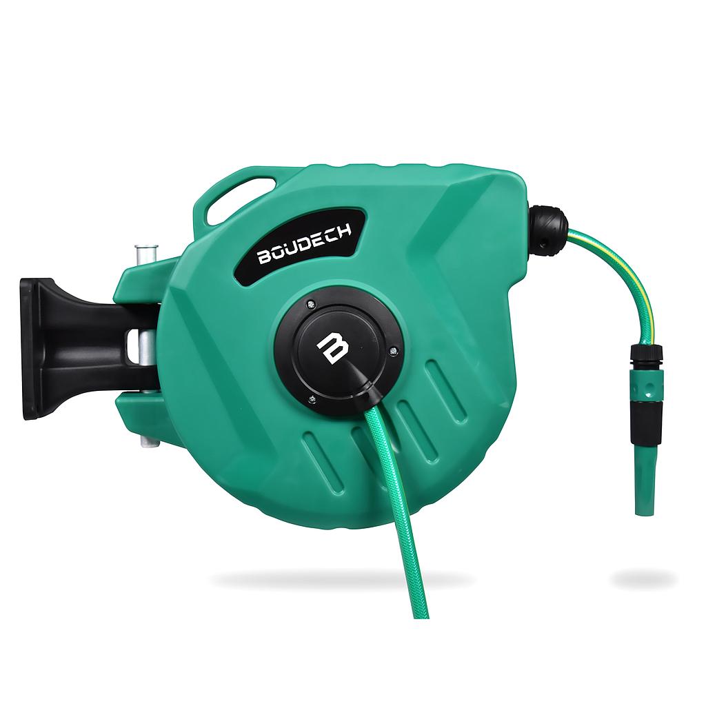 Avvolgitubo 15 Mt Automatico Per Giardino Girevole Ed Autoavvolgente