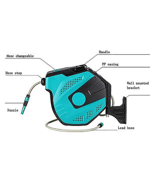 Avvolgitubo Acqua Con Avvolgitore Avvolgi Tubo Automatico 15 Mt 15 Metri         